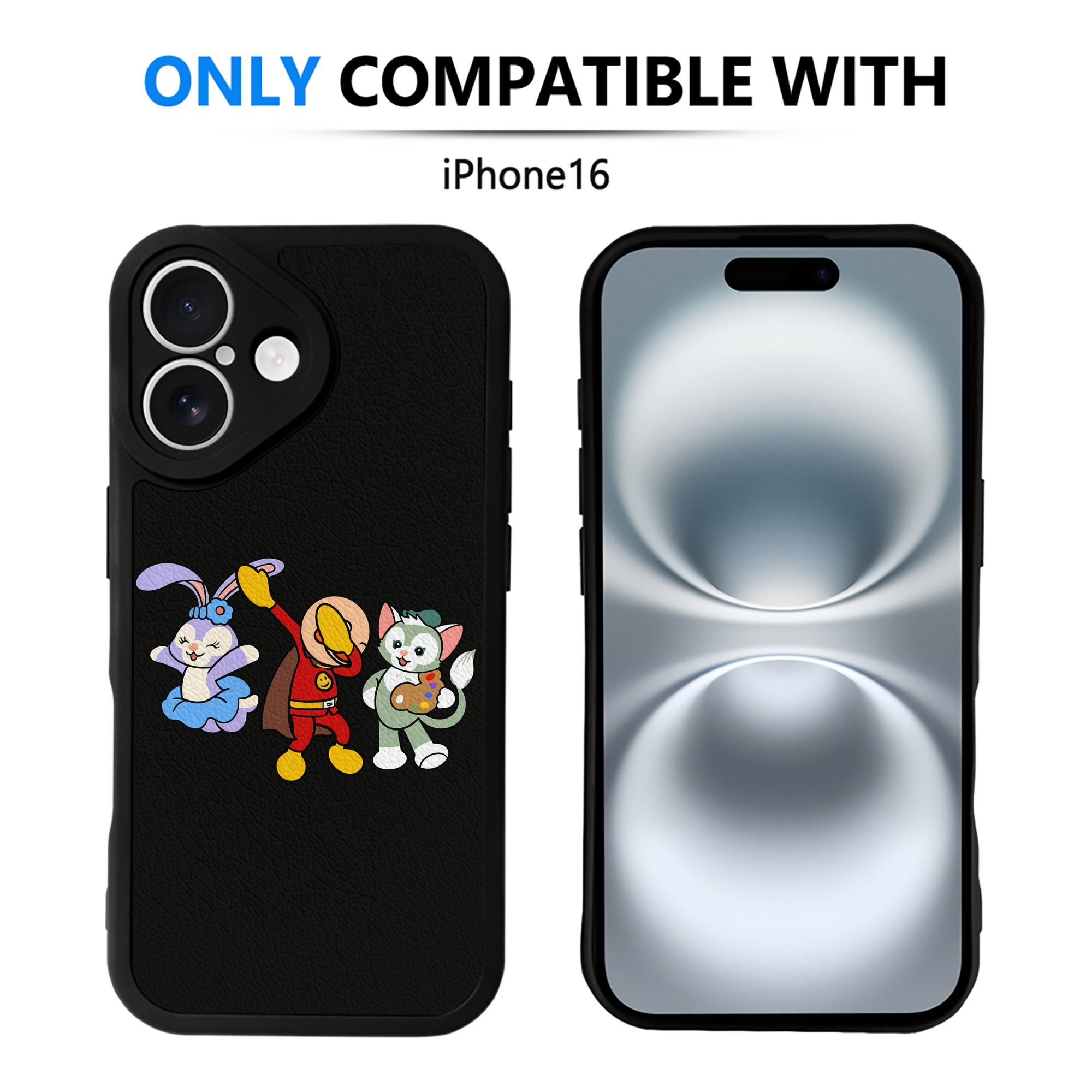 （画像用） アンパンマン Anpanman 【iPhone 16シリーズ対応】シリコンスマホケース（レザー調） 材質：シリコン